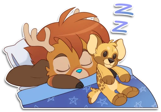 😴 Стикер «Rho the Reindeer» для Telegram
