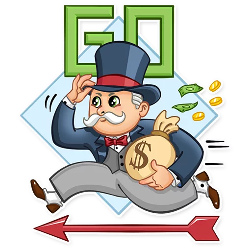 🏃 Стикер «Monopoly» для Telegram