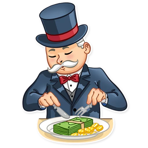 🍽 Стикер «Monopoly» для Telegram