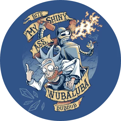 🖕 Стикер «Rick_Morty_and_Fans» для Telegram