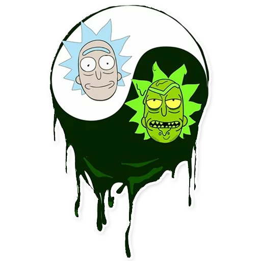 ☯️ Стикер «Rick_Morty_and_Fans» для Telegram