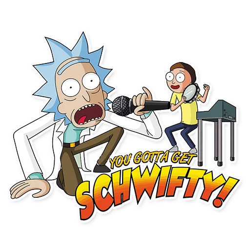😎 Стикер «Rick_Morty_and_Fans» для Telegram