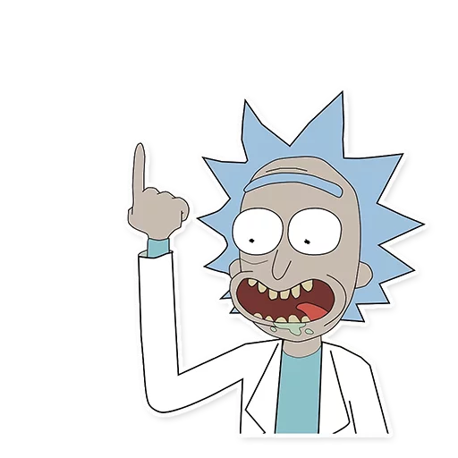 👆 Стикер «Rick_Morty_and_Fans» для Telegram