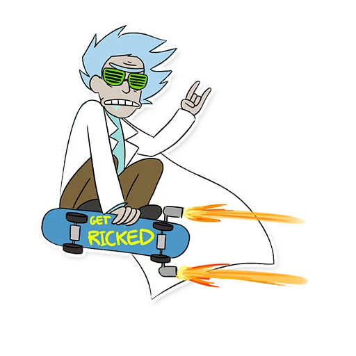 🤘 Стикер «Rick_Morty_and_Fans» для Telegram