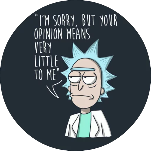 😒 Стикер «Rick_Morty_and_Fans» для Telegram
