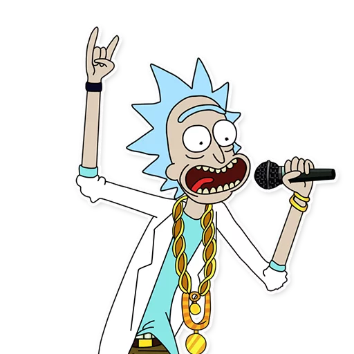 🤘 Стикер «Rick_Morty_and_Fans» для Telegram