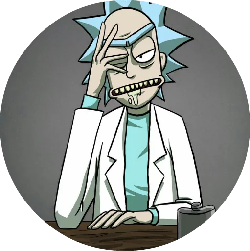 🍾 Стикер «Rick_Morty_and_Fans» для Telegram