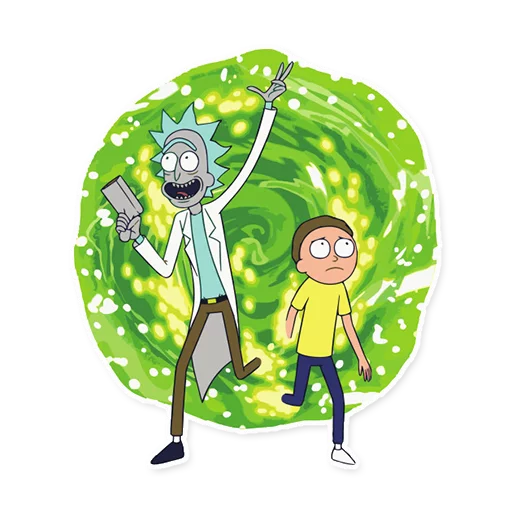 👋 Стикер «Rick_Morty_and_Fans» для Telegram