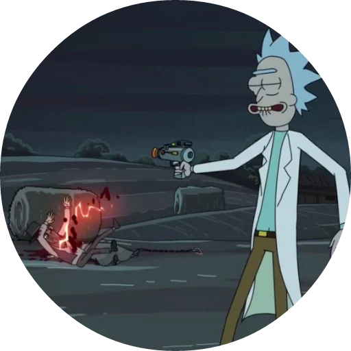 😌 Стикер «Rick_Morty_and_Fans» для Telegram