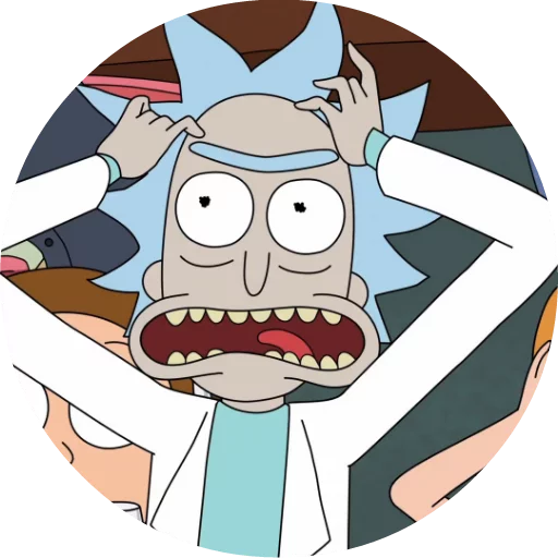 😱 Стикер «Rick_Morty_and_Fans» для Telegram
