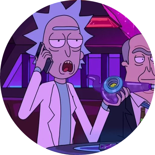 📞 Стикер «Rick_Morty_and_Fans» для Telegram