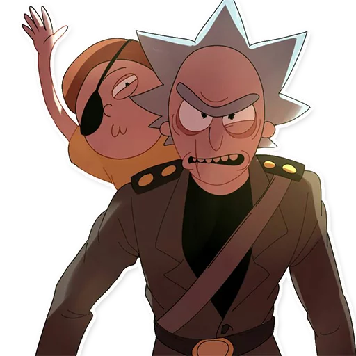 😠 Стикер «Rick_Morty_and_Fans» для Telegram
