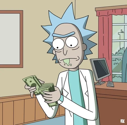 💵 Стикер «Rick Sanches» для Telegram