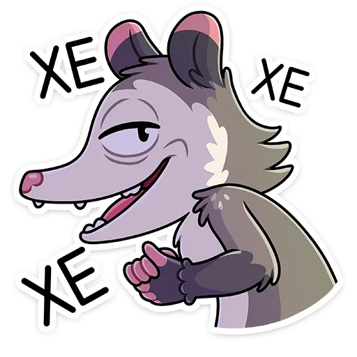😈 Стикер «Опоссум Рико» для Telegram