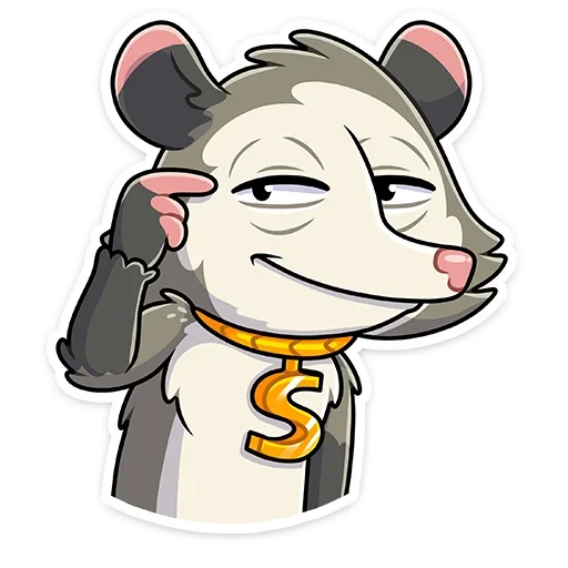 💸 Стикер «Опоссум Рико» для Telegram