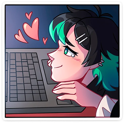🥰 Стикер «Рика» для Telegram