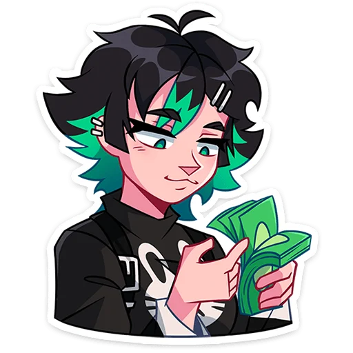 🤑 Стикер «Рика» для Telegram