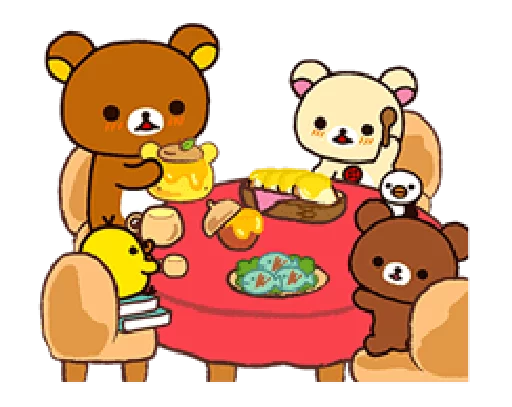 🐻 Стикер «Rilakkuma Relaxing Days» для Telegram