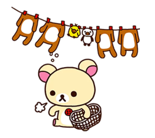 😔 Стикер «Rilakkuma Relaxing Days» для Telegram