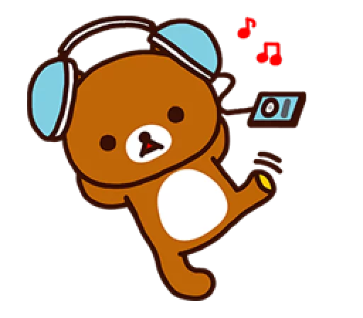 🎧 Стикер «Rilakkuma Relaxing Days» для Telegram
