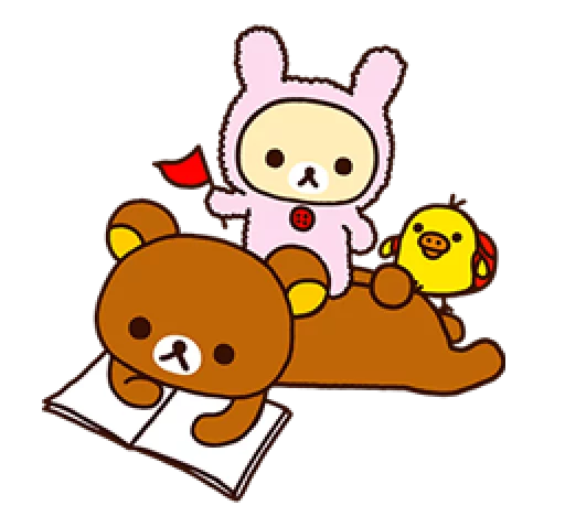🐻 Стикер «Rilakkuma Relaxing Days» для Telegram