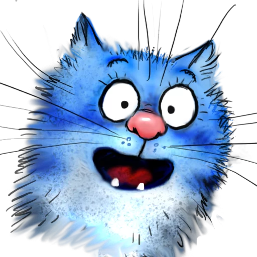 🙀 Стикер «Rinas Blue Cats» для Telegram