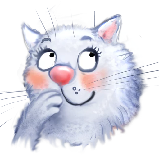 😽 Стикер «Rinas Blue Cats» для Telegram