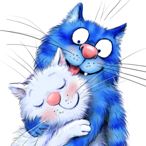 😘 Стикер «Rinas Blue Cats» для Telegram