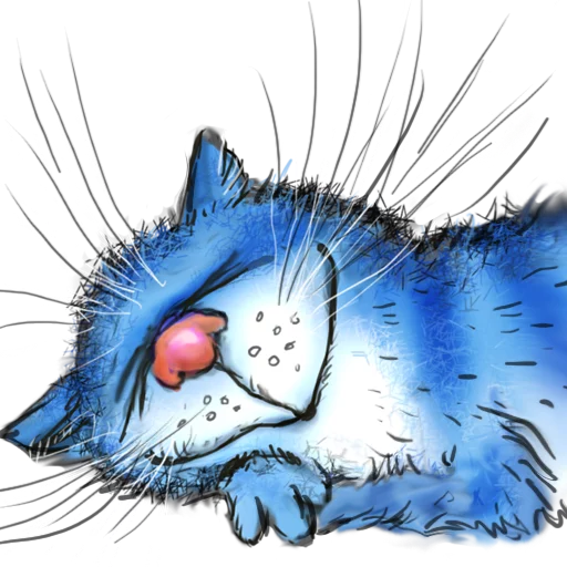 😴 Стикер «Rinas Blue Cats» для Telegram
