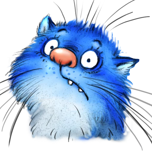 😕 Стикер «Rinas Blue Cats» для Telegram