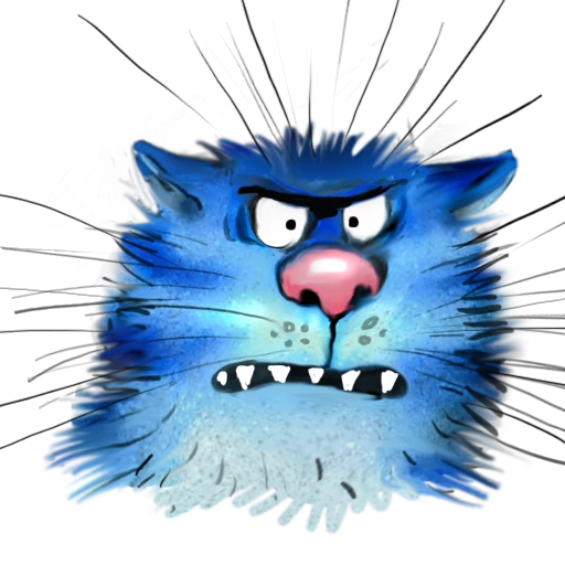 😡 Стикер «Rinas Blue Cats» для Telegram