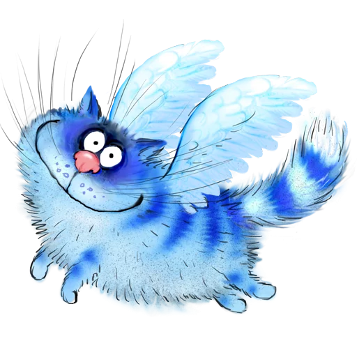 🦋 Стикер «Rinas Blue Cats» для Telegram