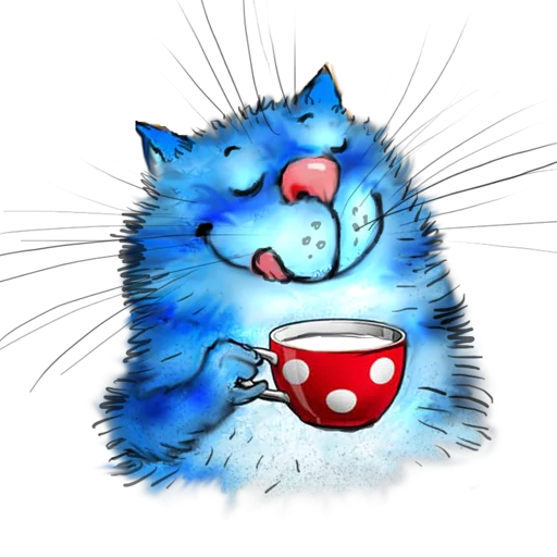 ☕️ Стикер «Rinas Blue Cats» для Telegram
