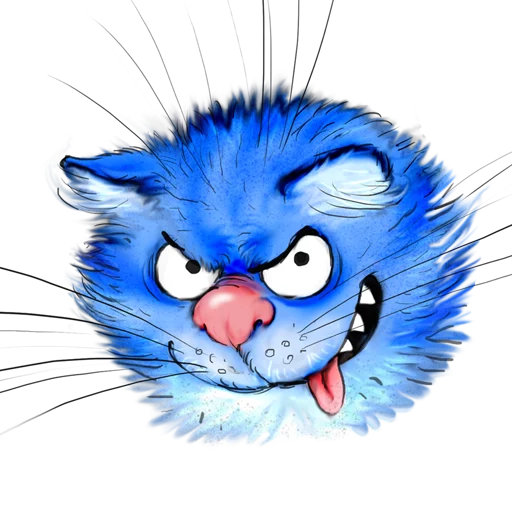 😈 Стикер «Rinas Blue Cats» для Telegram