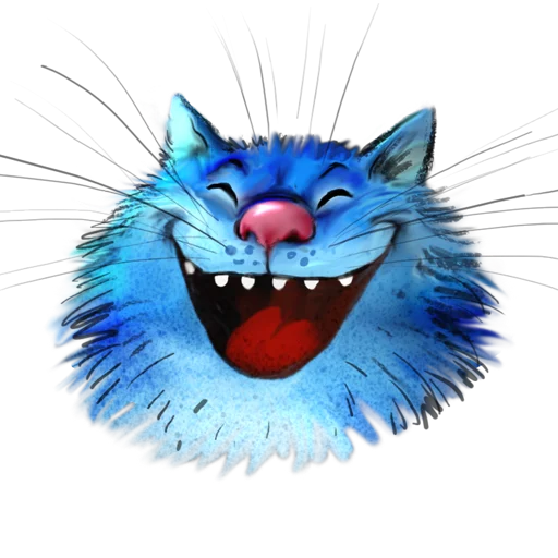 🤣 Стикер «Rinas Blue Cats» для Telegram