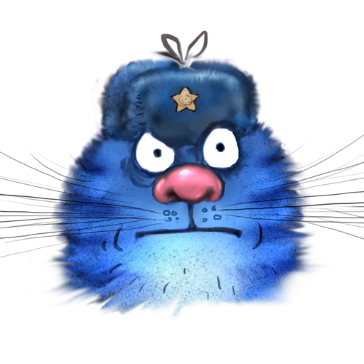 👮 Стикер «Rinas Blue Cats» для Telegram