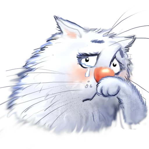 😢 Стикер «Rinas Blue Cats» для Telegram