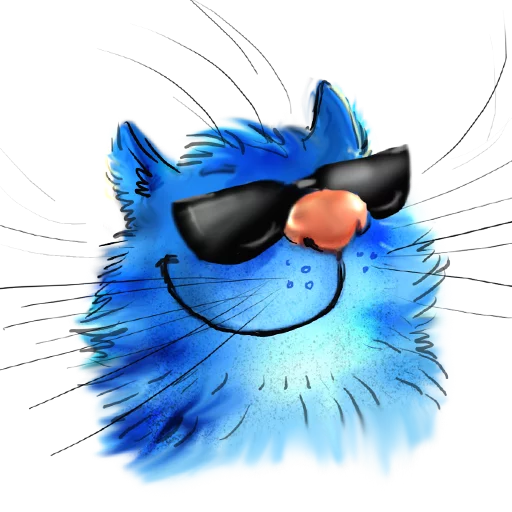 😎 Стикер «Rinas Blue Cats» для Telegram