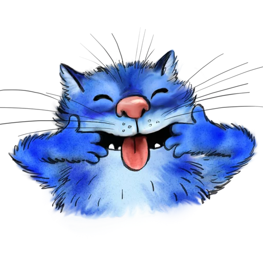 😝 Стикер «Rinas Blue Cats» для Telegram