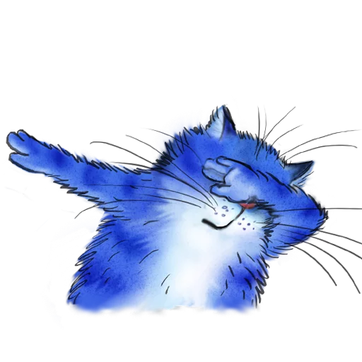 🤠 Стикер «Rinas Blue Cats» для Telegram