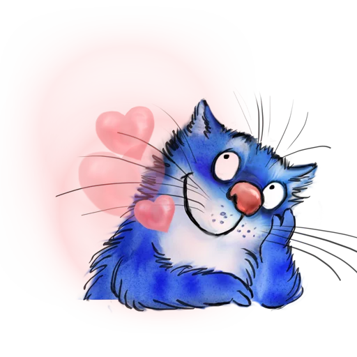 😻 Стикер «Rinas Blue Cats» для Telegram
