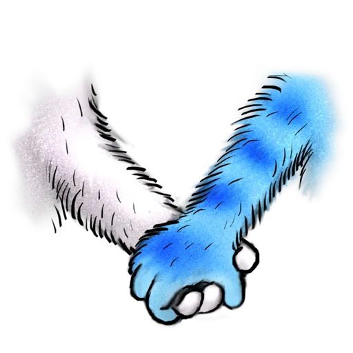 🤝 Стикер «Rinas Blue Cats» для Telegram