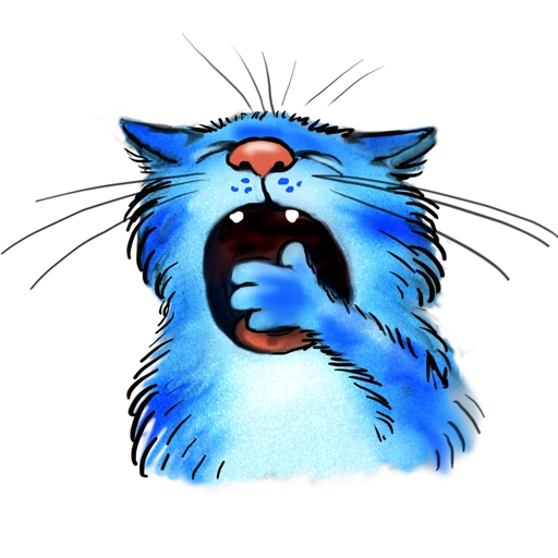 😮 Стикер «Rinas Blue Cats» для Telegram