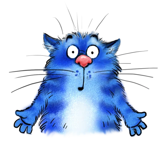 🐥 Стикер «Rinas Blue Cats» для Telegram