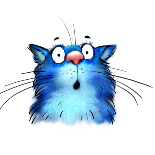 👁 Стикер «Rinas Blue Cats» для Telegram