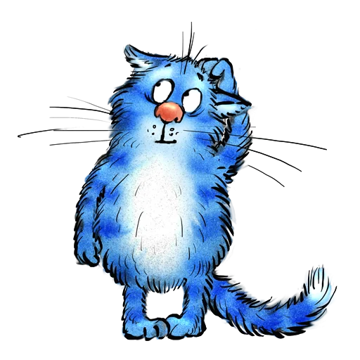 🙄 Стикер «Rinas Blue Cats» для Telegram
