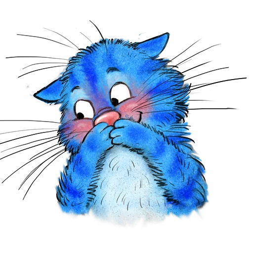 ☺️ Стикер «Rinas Blue Cats» для Telegram