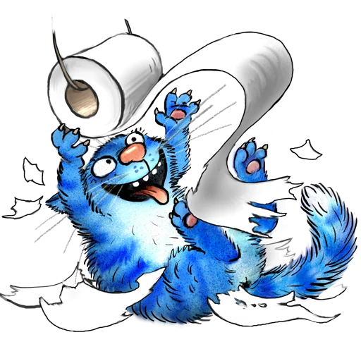 🧻 Стикер «Rinas Blue Cats» для Telegram