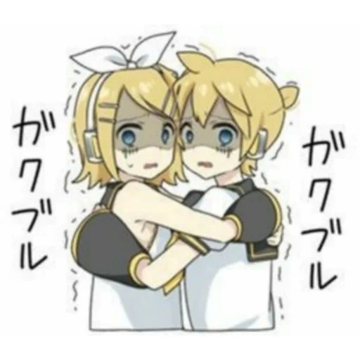 🍊 Стикер «Kagamine Rin Len» для Telegram