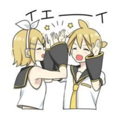 🍊 Стикер «Kagamine Rin Len» для Telegram